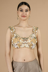 Beige Embroidered Blouse4684 video